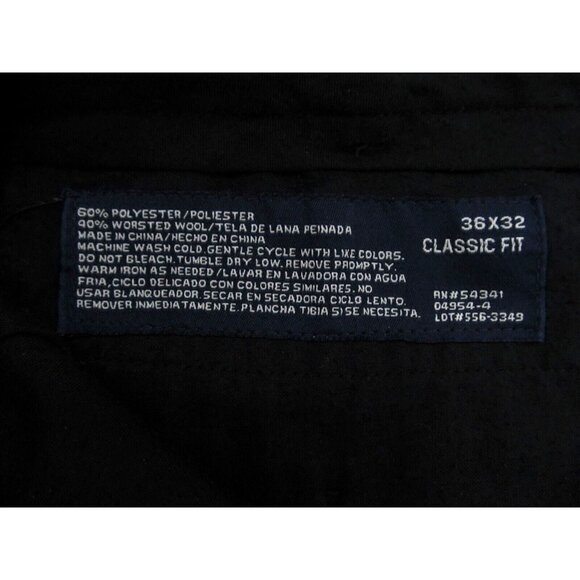 Stafford Classic Fit Wool Suit Separates Pants Mens 36x30 Blue Black Lot of 2 - Picture 6 of 16